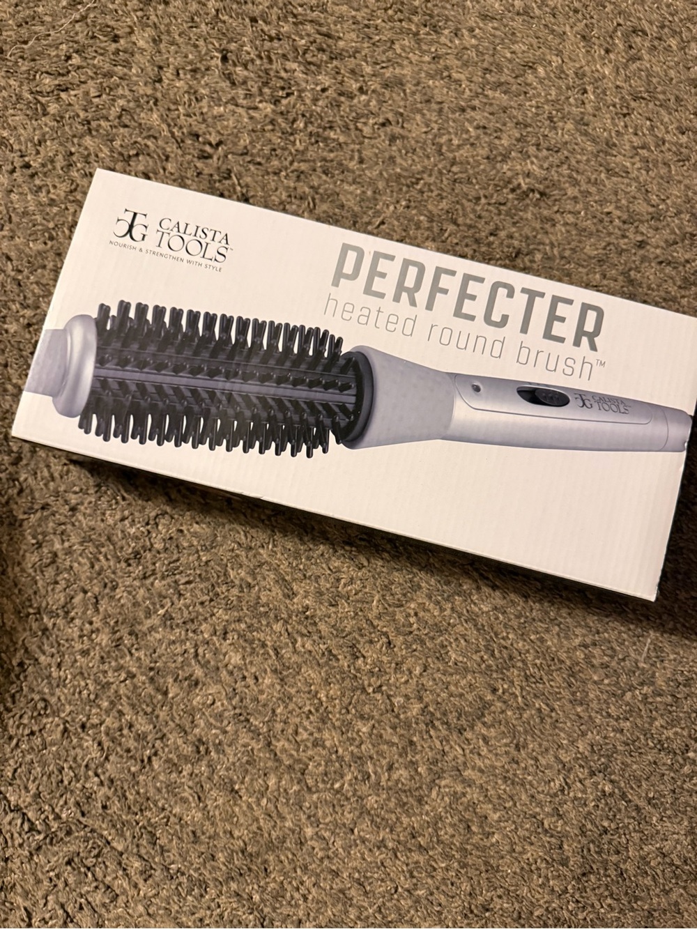 Calista Tools Perfecter Heated Round Brush — Silver & Black